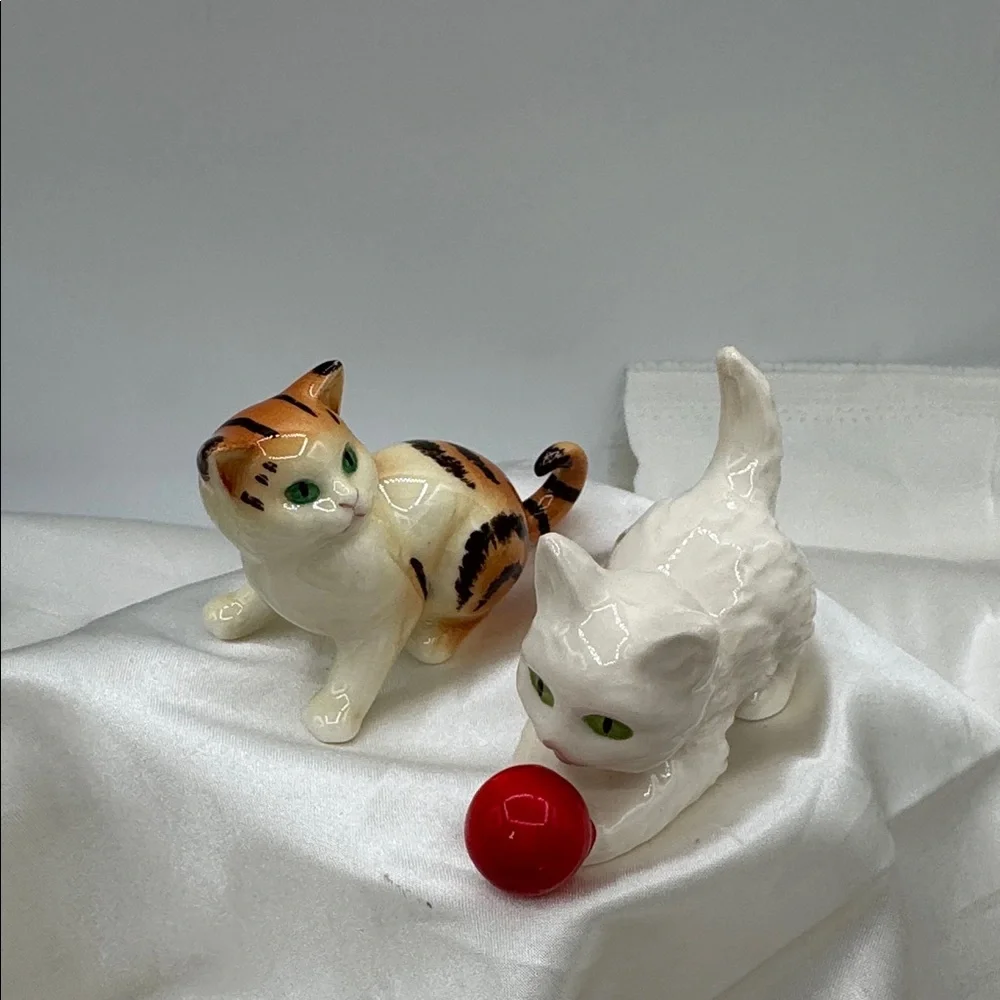 2 Goebel Cat Figurines, approximately 3” long each; and 2” tall